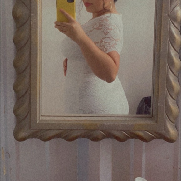 White Lace Dress Size 10 - Picture 4 of 5